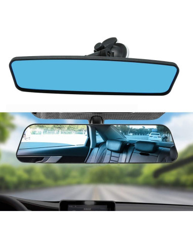 Espejo Retrovisor Interior Ajustable Vkinman 245x65mm Azul