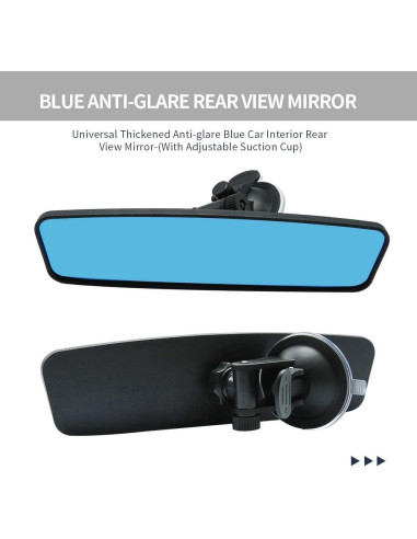 Espejo Retrovisor Interior Ajustable Vkinman 245x65mm Azul