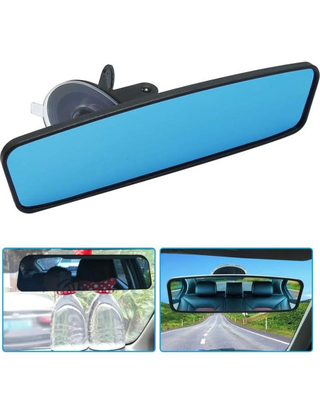 Espejo Retrovisor Interior Ajustable Vkinman 245x65mm Azul