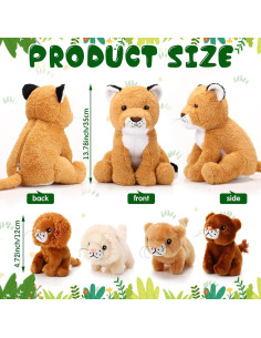 Conjunto de Peluches de León Honoson 5 Piezas 35 cm 2