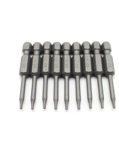 Juego de 10 Puntas de Destornillador Torx T6 TMAX Acero S2