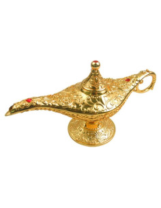 Lámpara Mágica de Aladino Vintage Oro 20.7x11.3cm Decoración