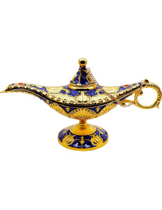 Lámpara Mágica de Genio Aladino Hsiwto Azul Mediana 2