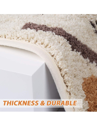 Alfombra de Baño Antideslizante Ankah Gato Beige 46x66 cm