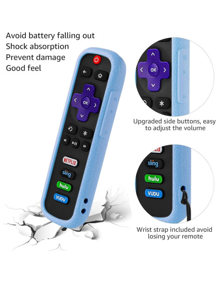 Funda Protectora de Silicona para Control Remoto Roku - SOTATOO