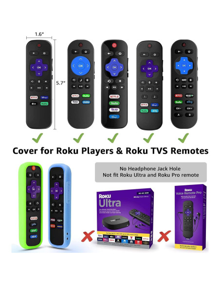 Funda Protectora de Silicona para Control Remoto Roku - SOTATOO