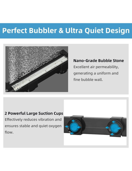 Luz LED Sumergible DaToo 15cm para Acuarios IP68 Multicolor