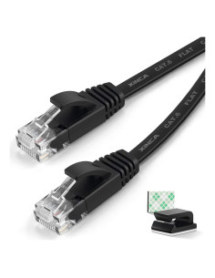 Cable Ethernet Cat6 XINCA 4.57 m Negro Plano RJ45 1 Gbps