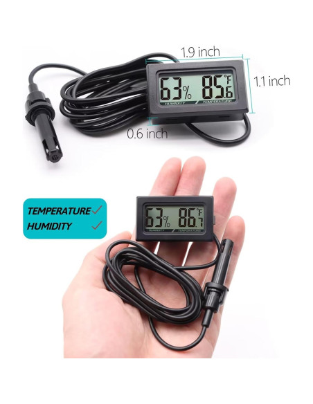 Termómetro Digital y Higrómetro Poly para Reptiles - Mini 2 en 1 Termómetro Digital y Higrómetro Poly para Reptiles - Mini 2 en 1