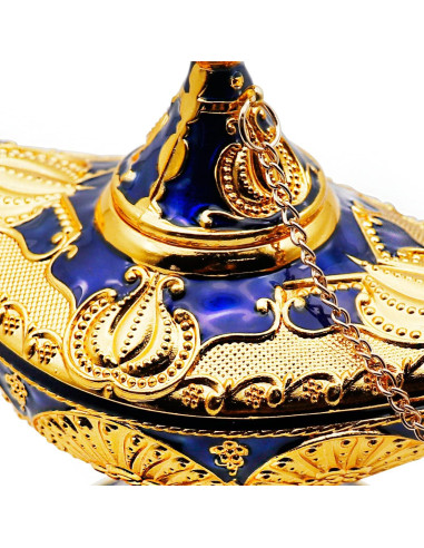 Lámpara Mágica de Genio Aladino Hsiwto Azul Mediana