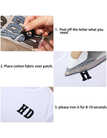 279 Piezas Letras Transferibles Flock Outus A-Z 3.8 cm Negro