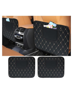 Mats de Patada para Auto Zipelo Beige - Protector de Respaldo PVC