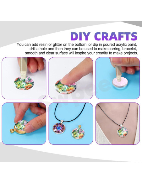 Kit 90Pcs Cabochons de Vidrio 25mm Swpeet 6 Formas Joyería