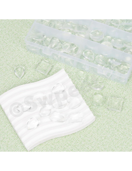 Kit 90Pcs Cabochons de Vidrio 25mm Swpeet 6 Formas Joyería