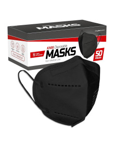 Mascarillas KN95 Lyka 50 Unidades - Desechables 5 Capas Negro