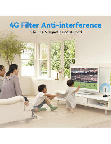 Antena de TV Digital HD Chaowei DTA66 con Base Magnética