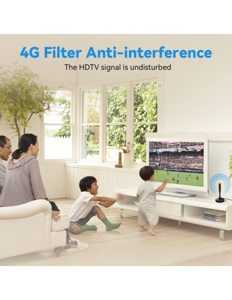 Antena de TV Digital HD Chaowei DTA66 con Base Magnética