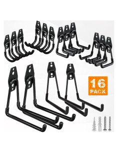 Ganchos de Garaje GUDEMAY 16 Piezas Alta Resistencia