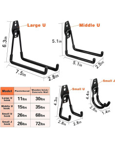 Ganchos de Garaje GUDEMAY 16 Piezas Alta Resistencia 2
