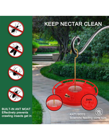 Comedero para Colibríes Eggs Sound 414 ml 5 Puertos Antifugas