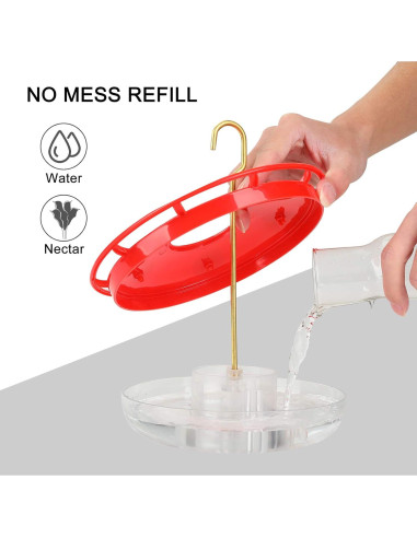 Comedero para Colibríes Eggs Sound 414 ml 5 Puertos Antifugas