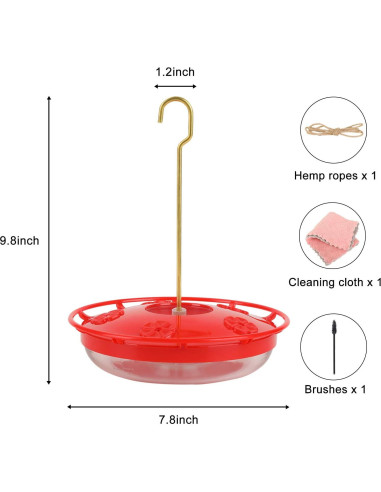 Comedero para Colibríes Eggs Sound 414 ml 5 Puertos Antifugas