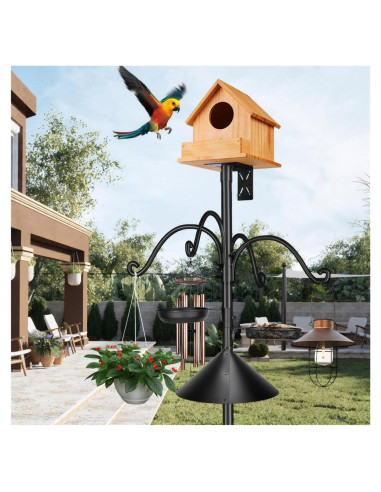 Poste de Alimentador de Aves HXYQMMY 2.34m con Baffle Antiardillas