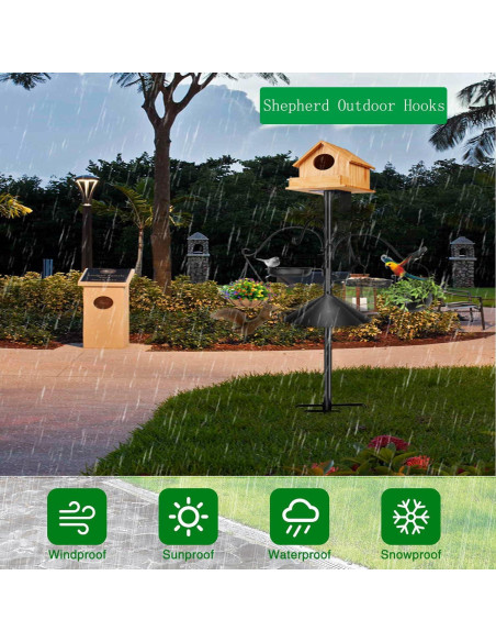 Poste de Alimentador de Aves HXYQMMY 2.34m con Baffle Antiardillas