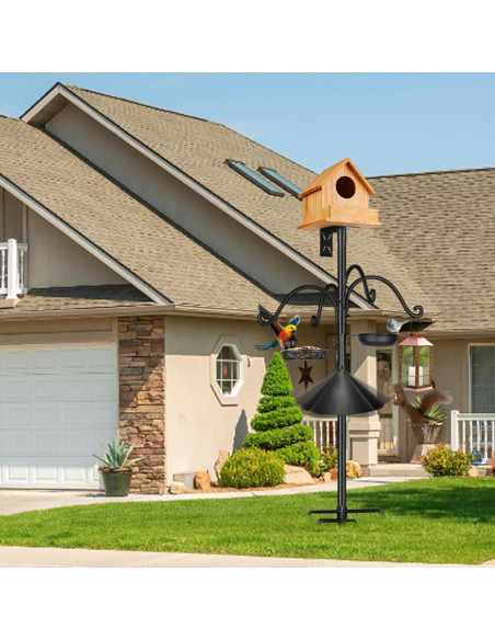 Poste de Alimentador de Aves HXYQMMY 2.34m con Baffle Antiardillas