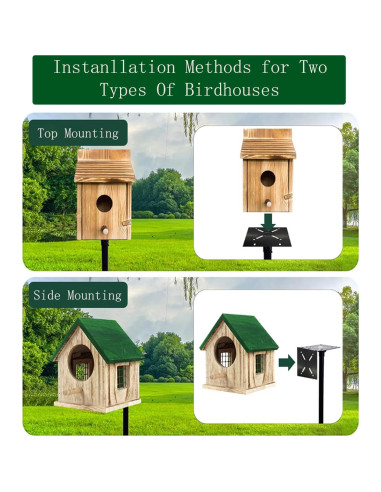 Poste de Alimentador de Aves HXYQMMY 2.34m con Baffle Antiardillas