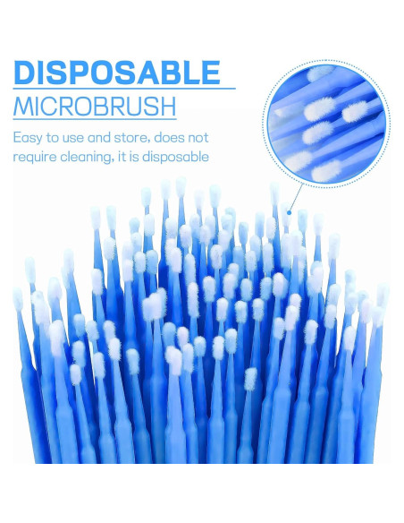 100 Pinceles de Retocado Hbxdeco 1.5mm Azul para Pintura