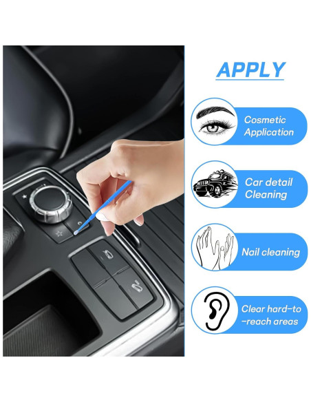 100 Pinceles de Retocado Hbxdeco 1.5mm Azul para Pintura