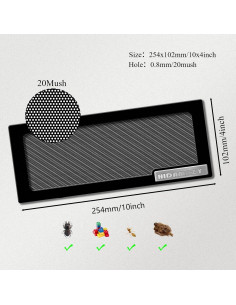 Cubierta de Ventilación Magnética HIDAMAZY 4x10" Negro 2 Piezas 2