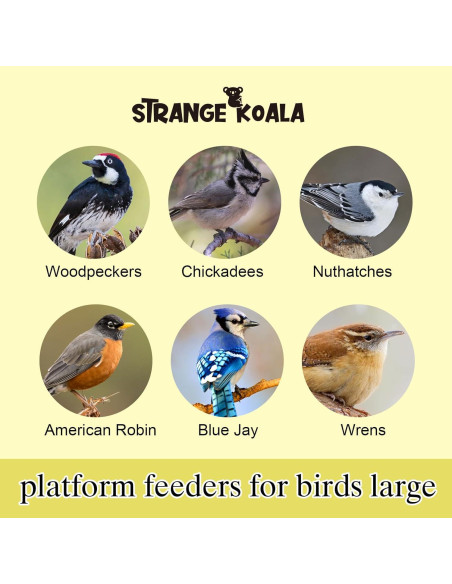 Comedero de Aves Colgante de Madera Strange Koala 22.86cm