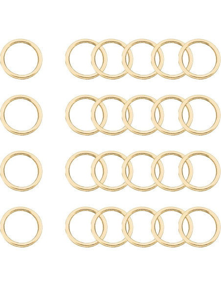 Anillas de Salto Cerradas Souarts 4mm Plata 100pcs Joyería