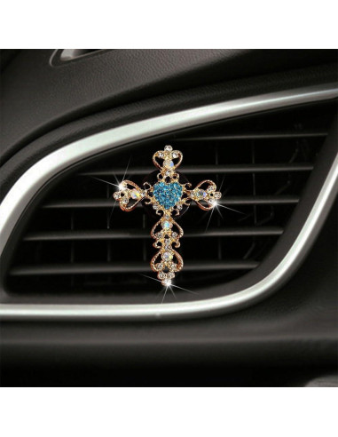 Paquete de 2 Clips Aromatizantes de Auto Brillantes Azul