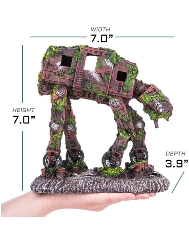 Adorno de Acuario AT-AT Grande CREOMG, Resina, 17.78cm