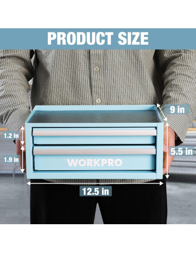 Caja de Herramientas Mini WORKPRO 31.75x22.86x13.97cm Azul