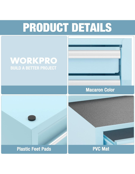 Caja de Herramientas Mini WORKPRO 31.75x22.86x13.97cm Azul