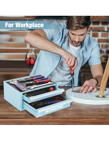 Caja de Herramientas Mini WORKPRO 31.75x22.86x13.97cm Azul