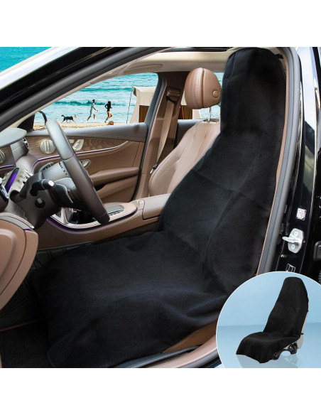 Funda de Asiento Impermeable Prpeko para Automóvil Negro