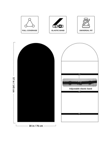 Funda de Asiento Impermeable Prpeko para Automóvil Negro