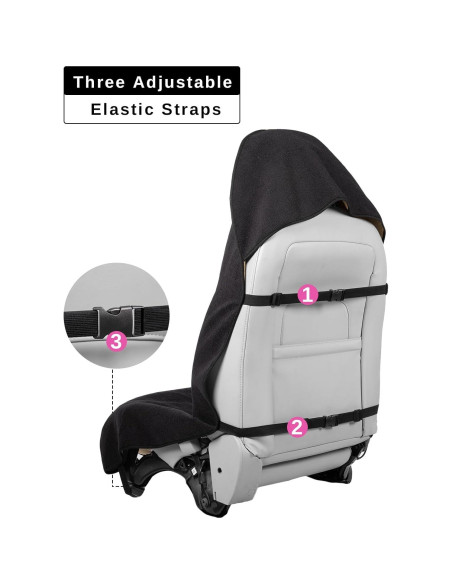 Funda de Asiento Impermeable Prpeko para Automóvil Negro