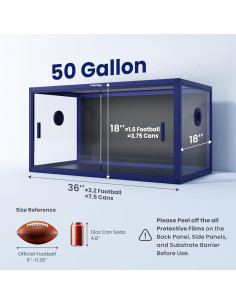 Tanque de Reptiles 50 Galones Phailozoo 91.44x45.72x45.72cm 2