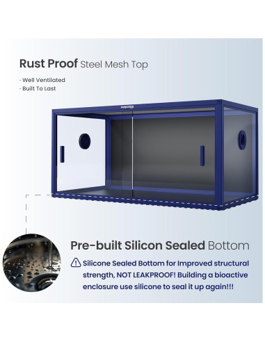 Tanque de Reptiles 50 Galones Phailozoo 91.44x45.72x45.72cm