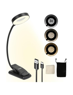 Lupa Portátil iGoober con Luz LED 3X Recargable Negra