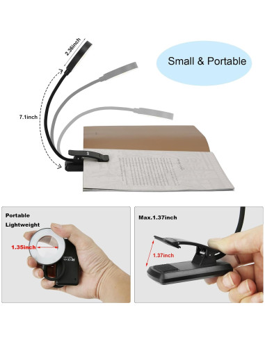 Lupa Portátil iGoober con Luz LED 3X Recargable Negra