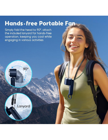 Ventilador Portátil Hotsales 5000mAh Recargable USB 3 Velocidades