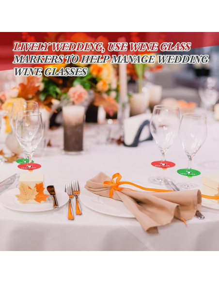 48 Etiquetas para Copas de Vino Navidad con Bolígrafos 48 Etiquetas para Copas de Vino Navidad con Bolígrafos