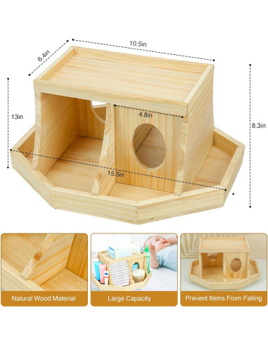 Organizador de Pañales Busidhji de Madera Redondo 39.37 cm